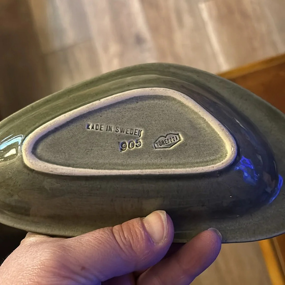 Vintage Swedish Töreboda Keramik set of 3 asymétrique bowl - Picture 6 of 6